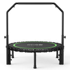 BCAN 450 LBS Foldable Mini Trampoline, 40" Fitness Trampoline with Bungees, Stable & Quiet Exercise Rebounder for Kids/Adults