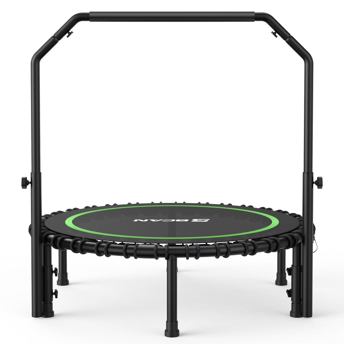 BCAN 450 LBS Foldable Mini Trampoline, 40" Fitness Trampoline with Bungees, Stable & Quiet Exercise Rebounder for Kids/Adults