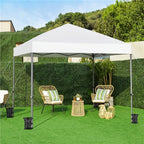 Renwick 8x8 Ft Instant Pop Up Canopy with One Push To Lock Setup Mechanism, Blue