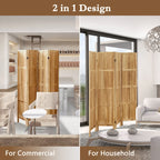 Aletheiawu 4 Panel Room Divider Wall and Folding Privacy Screens��No Installation Required��White