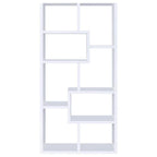 Coaster Company Interlocking 8 Shelf Wood White Bookcase for Home