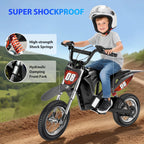 36V Kids Electric Dirt Bike,Fast Speed Electric Motorcycle Up to 16 MPH & 10 Miles Long-Range, 3-Speed Modes, Twist Grip Throttle, Dual Suspension & Brakes for Kids Ages 5-10 Ride on Toys