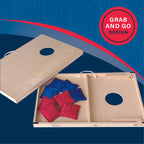 Cornhole Wooden, Stick & Slide, 10 Pieces, 2 Boards, 8 Bean Bags, Family Games, Ages 3+ by MinnARK