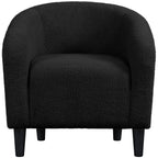 Yaheetech Upholstered Club Chair Accent Barrel Chair, Ivory