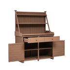 Walnut Cabinet With 6 Shelves, Adjustable Glass & Mirrored Back Design Shelf Lighted Corner Curio Shelves In