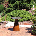 Sunnydaze Freestanding Ceramic Outdoor Bird Bath, Glazed, UV-Resistant Galaxy Blue Finish