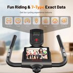 Exercise Bike Indoor Stationary Cycling Bike with 300lbs Weight Capacity,100% Resistance Adjustment Range, Heavy Flywheel, Comfortable Seat Cushion & LCD Monitor