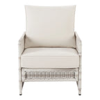 Better Homes & Gardens Paige Outdoor Wicker Stationary Lounge Chairs, Set of 2, White