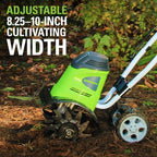 Greenworks 8 Amp 10-inch Corded Electric Cultivator/Tiller, 27072
