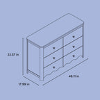 Storkcraft Casablanca 6 Drawer Nursery Dresser, Sage