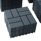44PCS Plastic Interlocking Deck Tiles,Patio Deck Tiles,12"x12" Square Waterproof Outdoor