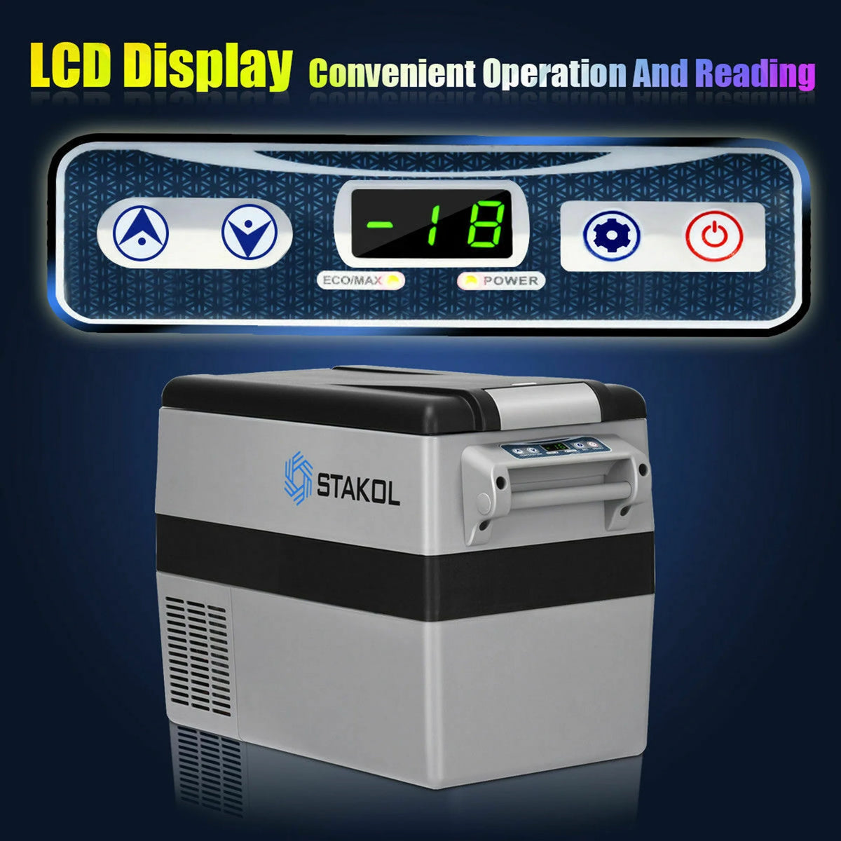 Gymax Portable Refrigerator Vehicle Car Compressor Freezer Cooler 44-Quart