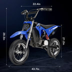 36V Kids Electric Dirt Bike,Fast Speed Electric Motorcycle Up to 16 MPH & 10 Miles Long-Range, 3-Speed Modes, Twist Grip Throttle, Dual Suspension & Brakes for Kids Ages 5-10 Ride on Toys