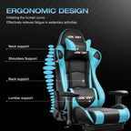 JONPONY Big and Tall 500LBS Gaming Chair, Ergonomic Design, Gamer Chair PU Leather with Footrest and Lumbar Support, High Back Office Chair Support 8 Hours Long Sitting,Red Computer Chair,Red