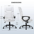 Mainstays Executive Ergonomic High Back Leather Home Office Desk Chair, Black