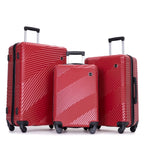 Tripcomp Luggage 3 Piece Set,Suitcase with Spinner Wheels Hardside Lightweight Luggage 20in24in28in.(Blue)