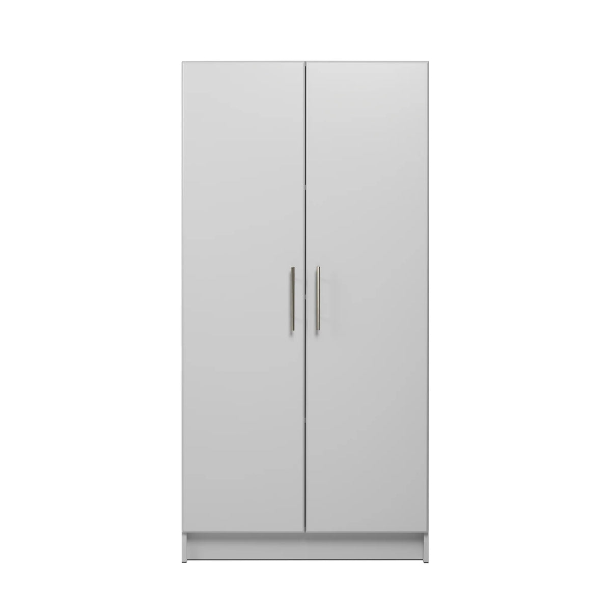 Prepac Adjustable Shelves Cabinet - Functional Tall Garage Table, 16"D x 32"W x 65"H Freestanding Garage Cabinet with 2-Doors, Light Gray - GES-3264