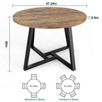 Anyact 42 Inch Rustic Round Dining Table, Circle Dining Table for Dining Room, Home(Only Table)