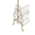 Tripar 71.5 in. Metal Garment Rack with Shelves, Cream
