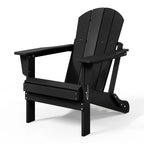 Westintrends Outdoor Folding HDPE Adirondack Chair, Patio Seat, Weather Resistant, Dark Brown
