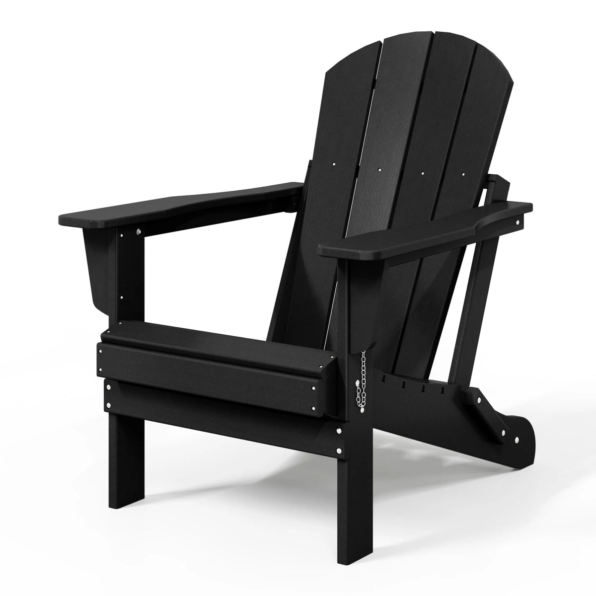 Westintrends Outdoor Folding HDPE Adirondack Chair, Patio Seat, Weather Resistant, Dark Brown