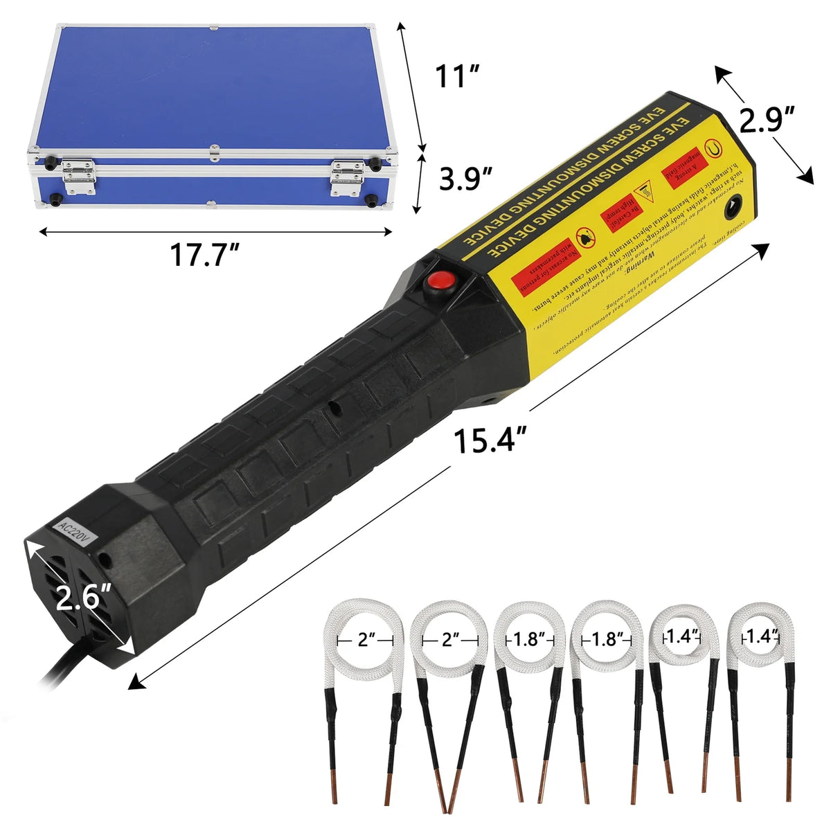 Magnetic Induction Heater Kit with 8 Coil 1200W Storage Box Free Ship Nationwide