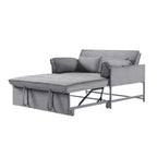 Gewnee 46" Velvet Sleeper Sofa Reclining Convertible Futon Couch Bed for Living Room, Guest & Small Spaces(Black)