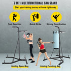 VEVORbrand Free Standing Punching Bag Stand, Unisex Boxing Set, Foldable Single Station Heavy Bag Stand, Punching Ball, Boxing Punching Speed Ball, Boxing Bag with Boxing Rack, for Training