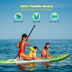Naipo Paddle Board 10ft Inflatable Paddle Board 6in Thick Non-Slip Deck Stand Up SUP with Paddle Accessories for Adults Youth Family Fishing