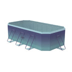 Foldable Swimming Pool, Large Non-Inflatable Outdoor Pools for Kids Adults Above Ground Pools, 116in