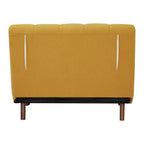 A&D Home Springfield Polyester Convertible Futon Chair, Yellow
