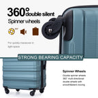 Tripcomp Hardside Luggage Set 3-Piece Set (21/25/29) Lightweight Suitcase 4-Wheeled Suitcase Set(Purple)