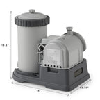Intex Krystal Clear 2500 GPH Swimming Pool Filter Cartridge Pump With Timer