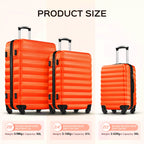 9 Piece Luggage Sets, Hard 20 24 28 inch Luggage with 6 Pieces Organize Bags Travel Suitcases Sets with Wheels, Rose