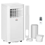 HOMCOM 8,000 BTU Portable Air Conditioner Fan with Remote for Rooms Up to 344 Sq. Ft., Evaporative Cooler, Home AC Unit with Dehumidifier, Black