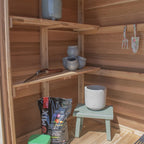 Outdoor Living Today 6x4 Western Red Cedar Space Master Shed Double Door with Cedar Roof