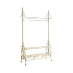 Tripar 71.5 in. Metal Garment Rack with Shelves, Cream