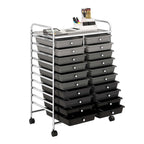 Costway 20 Drawer Rolling Storage Cart Tools Scrapbook Paper Office School Organizer Yellow