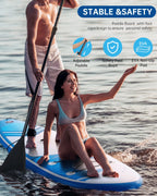 Naipo Inflatable Paddle Board 10FT Stand up Paddle Board 10' SUP 6 in.Thick Board Carry Bag & Fast Pumping Green