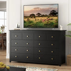 EnHomee White Dresser for Bedroom with 10 Drawers Modern Wood Dressers Chests of Drawers Wide Dresser for Adults