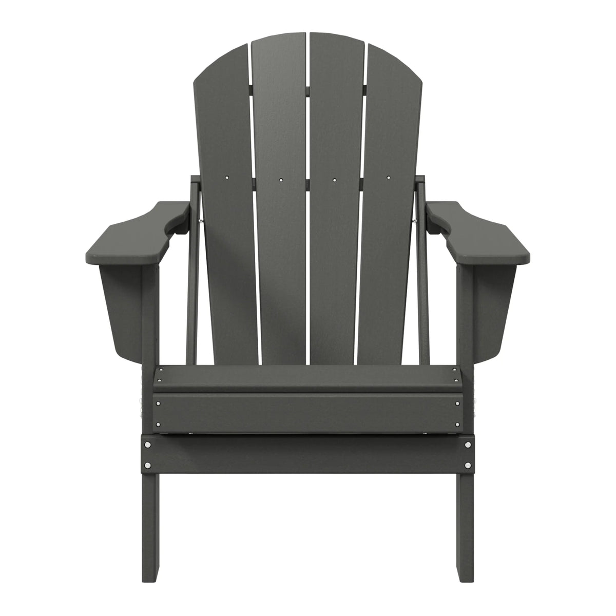 Westintrends Outdoor Folding HDPE Adirondack Chair, Patio Seat, Weather Resistant, Dark Brown