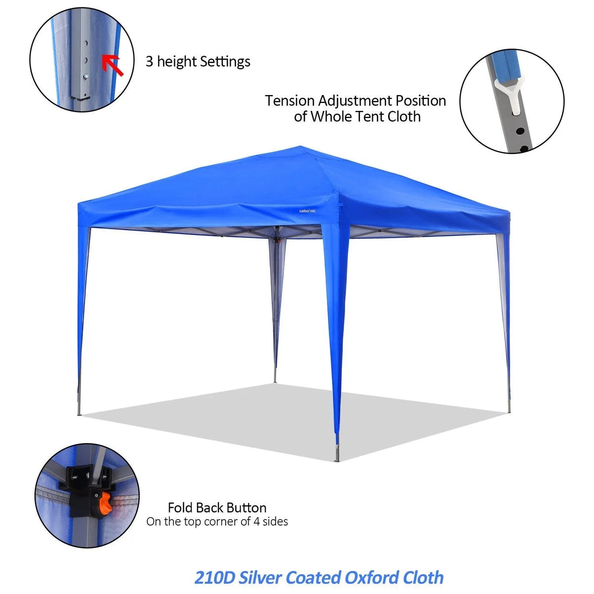 Ainfox  10 x 10 ft Pop up Canopy Tent Gazebo Party, Gazebo, Beach, Camping Red