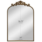 Better Homes & Gardens 20" x 30" Arch Metal Wall Mirror Décor in Gold