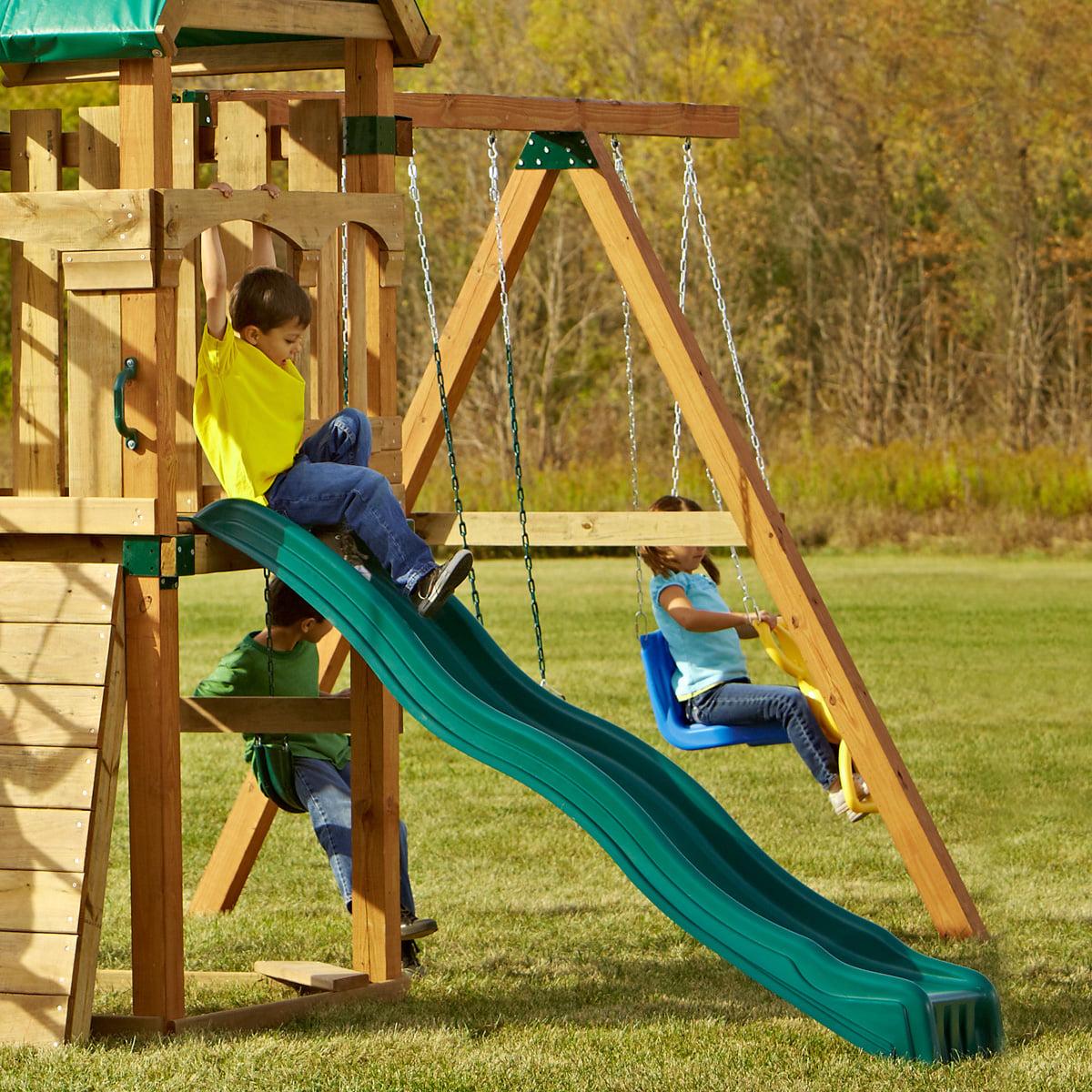 Swing-N-Slide 4 Foot Cool Wave Slide with Lifetime Warranty. Green