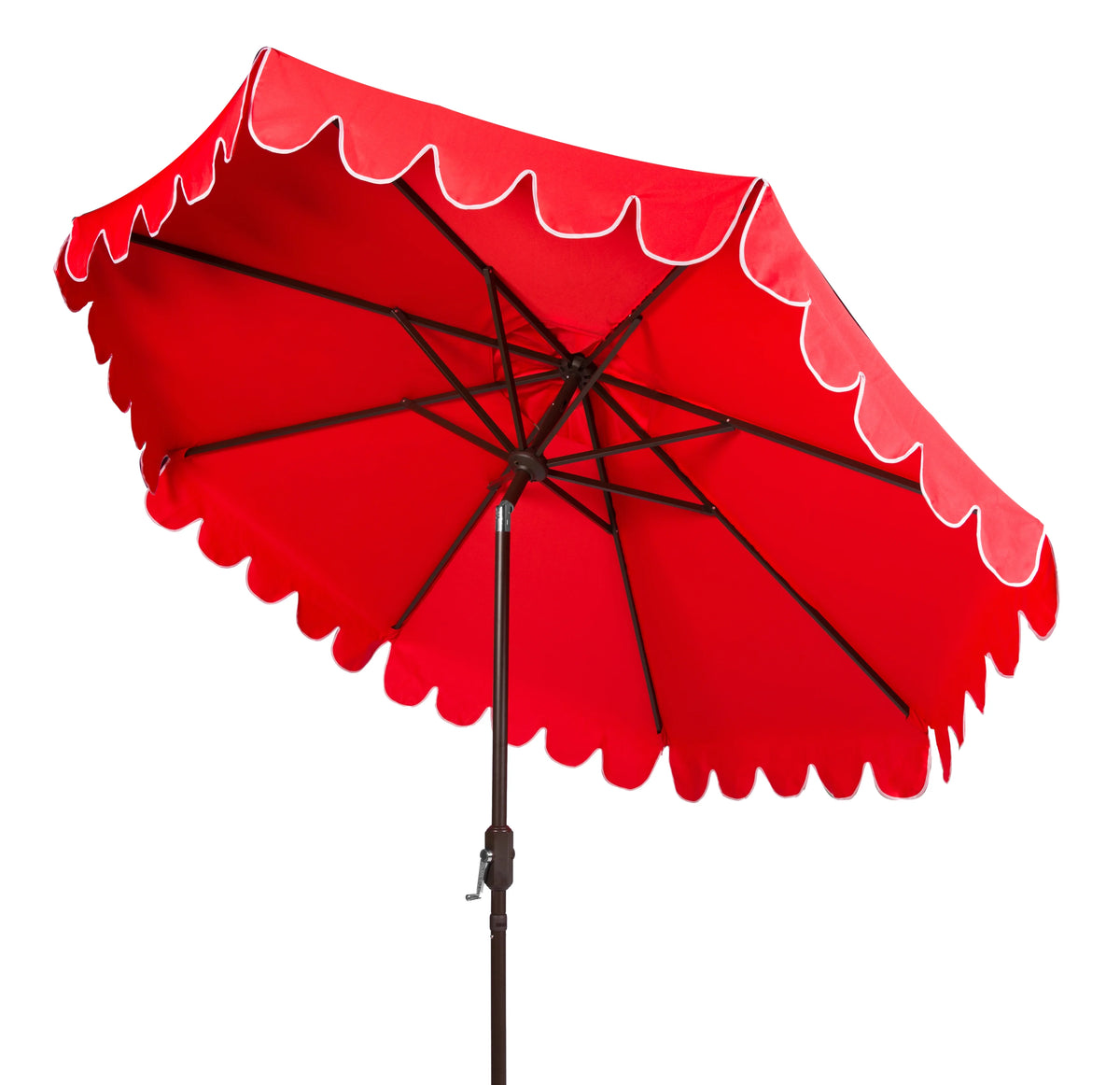 Safavieh Venice 9' Market Crank Tilt Patio Umbrella, Navy/White