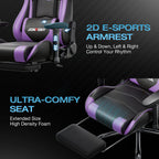 JONPONY Big and Tall 500LBS Gaming Chair, Ergonomic Design, Gamer Chair PU Leather with Footrest and Lumbar Support, High Back Office Chair Support 8 Hours Long Sitting,Red Computer Chair,Red