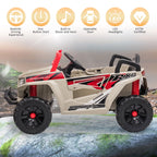 TOBBI 12V Kids Electric off-Road UTV Truck Car Battery Powered Ride on Toys for Girls with LED Headlights, Music, Horn