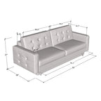Meble Furniture Vegas Queen Sofa Bed with Storage, Multiple Colors