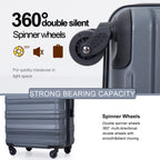 Tripcomp Hardside Luggage Set 3-Piece Set (21/25/29) Lightweight Suitcase 4-Wheeled Suitcase Set(Purple)