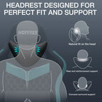 Hoffree Gaming Chair with Massage Fabric Office Chair with footrest for Adults, Ergonomic Gamer Chair with Headrest and Lumbar Support for Office Gaming, 440 LBS